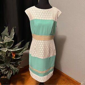 Studio One Colorblock Lace Sheath Dress – Size S